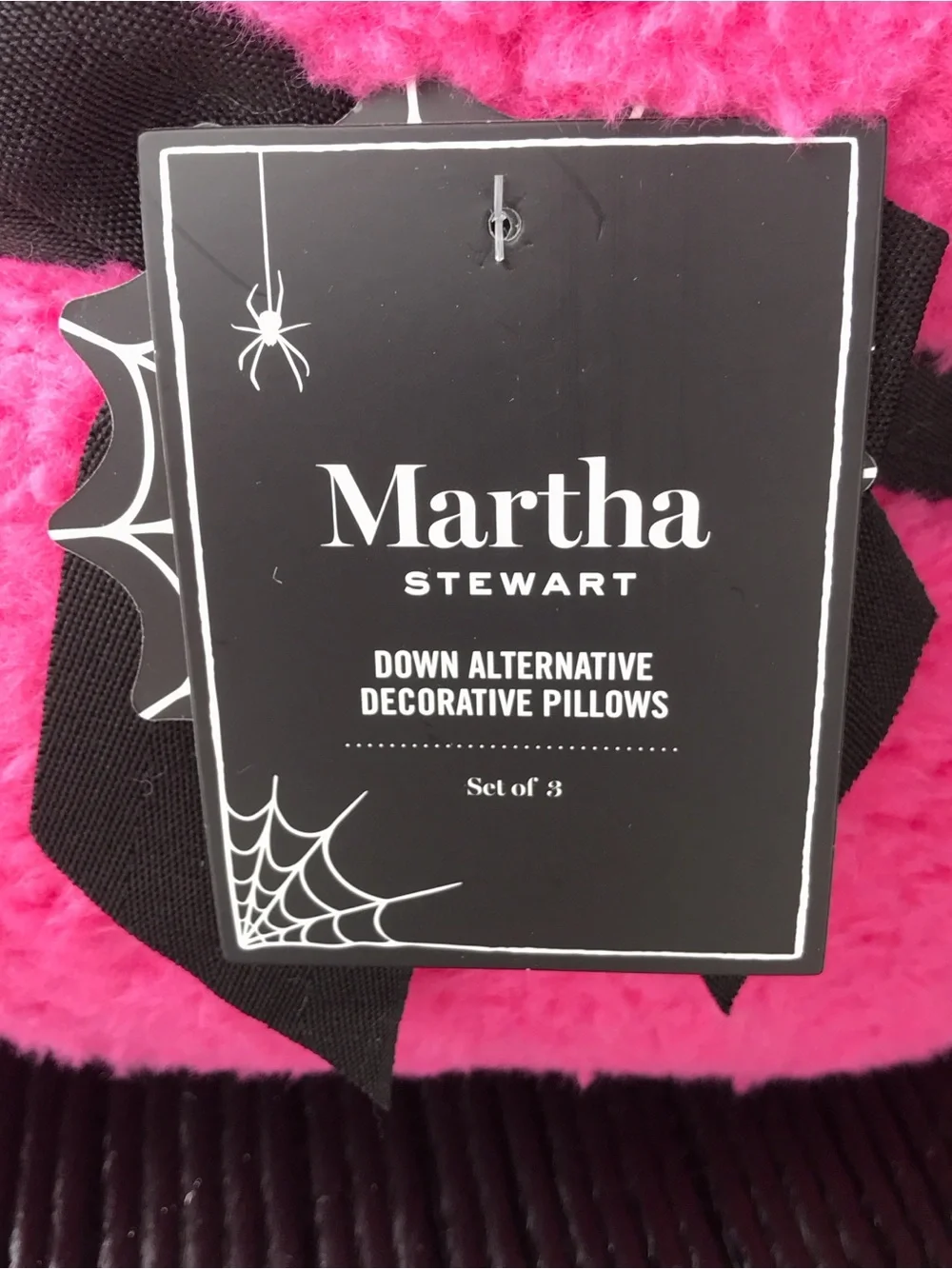Martha Stewart Pink Ghosts Pillows Halloween 3 Pack Large NEW